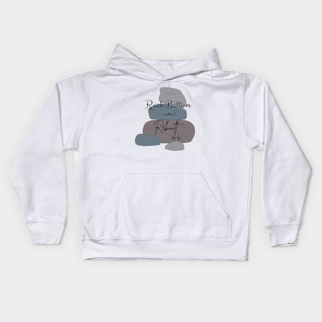 Rock bottom Kids Hoodie by My Booked Life